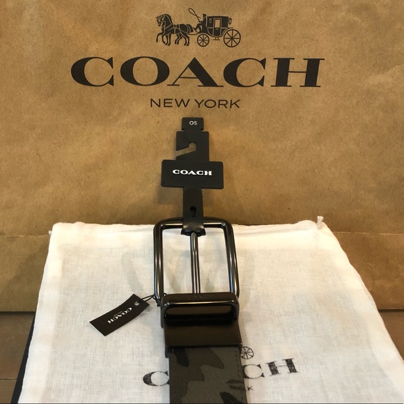 NWT Authentic Coach Camo Print Reversible Belt - Picture 5 of 6